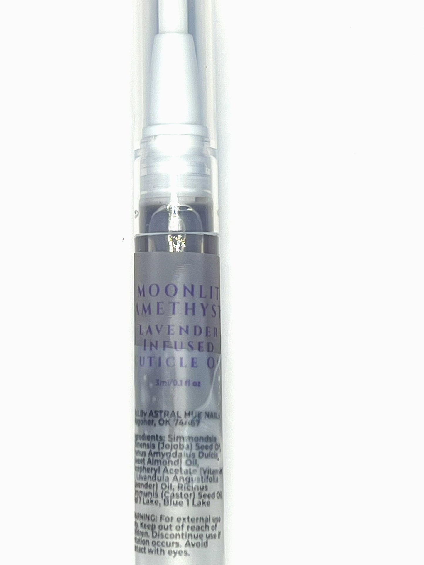 Moonlit Amethyst Calming Lavender Scented Cuticle Oil Pen Jojoba Aftercare