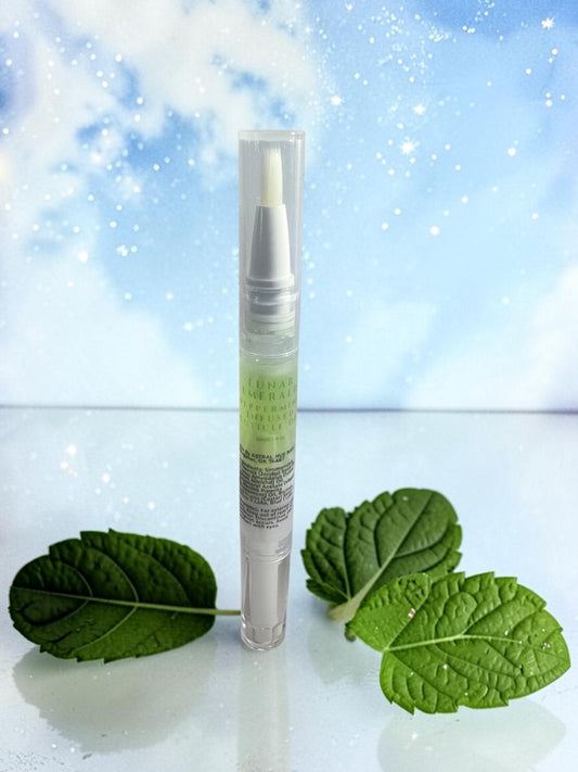 Lunar Emerald Refreshing Peppermint Scented Cuticle Oil Pen Jojoba Aftercare