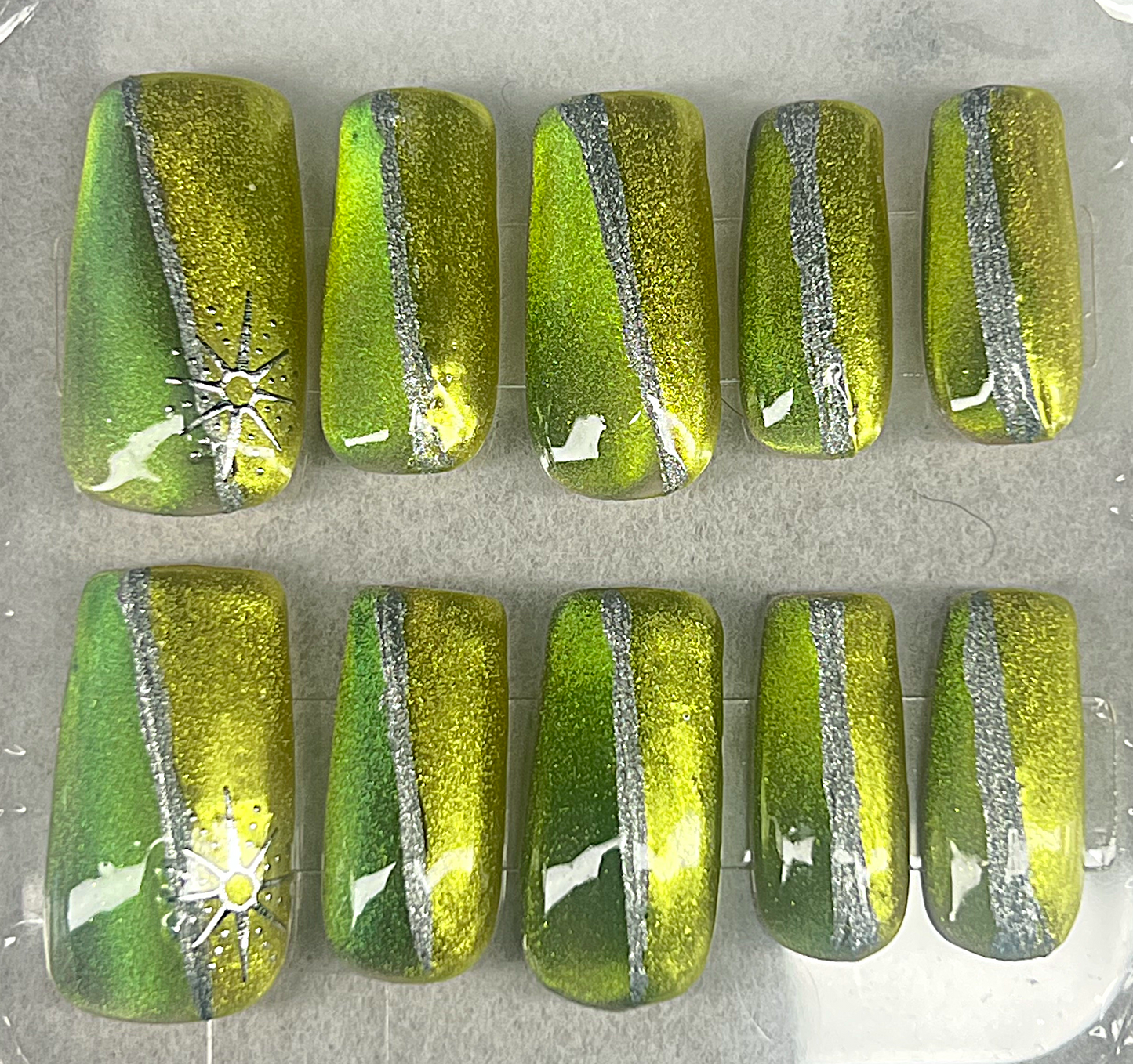 Bisected Cosmic Luxury 🌘 Astral Shift 9D Velvet & Gold-Green Chrome