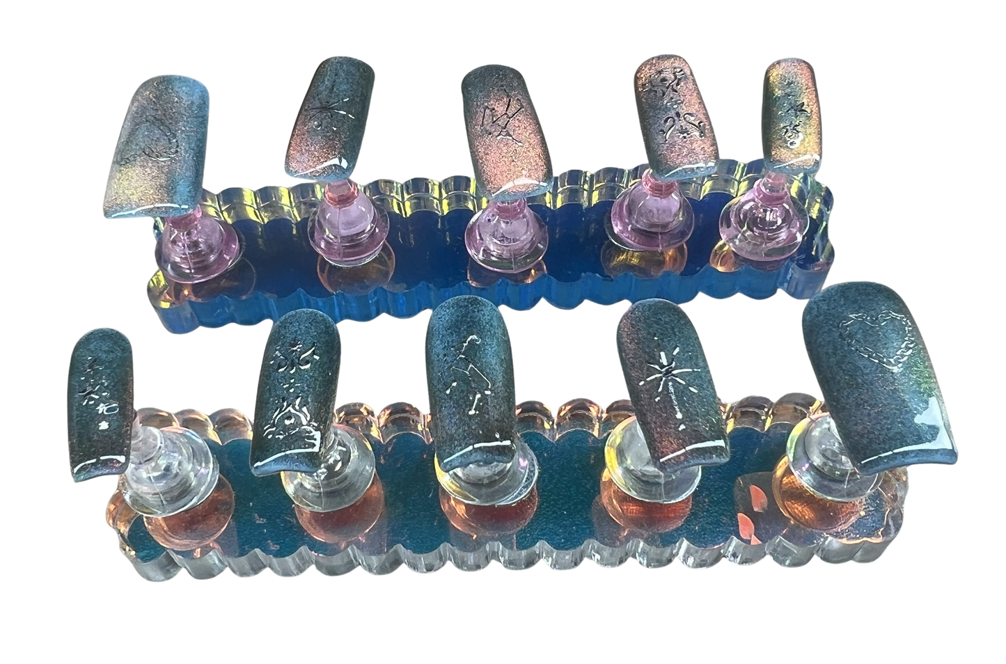 Love on the Horizon Nails | 9D Sunset Velvet Cat-Eye & Holo Art