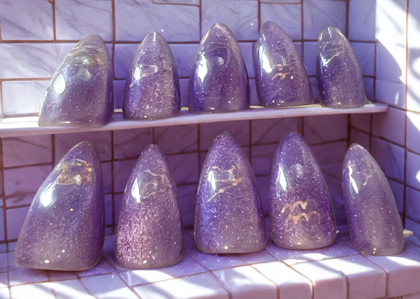 Shimmering Aquarius Nails | Lavender & Gold Velvet Cat-Eye