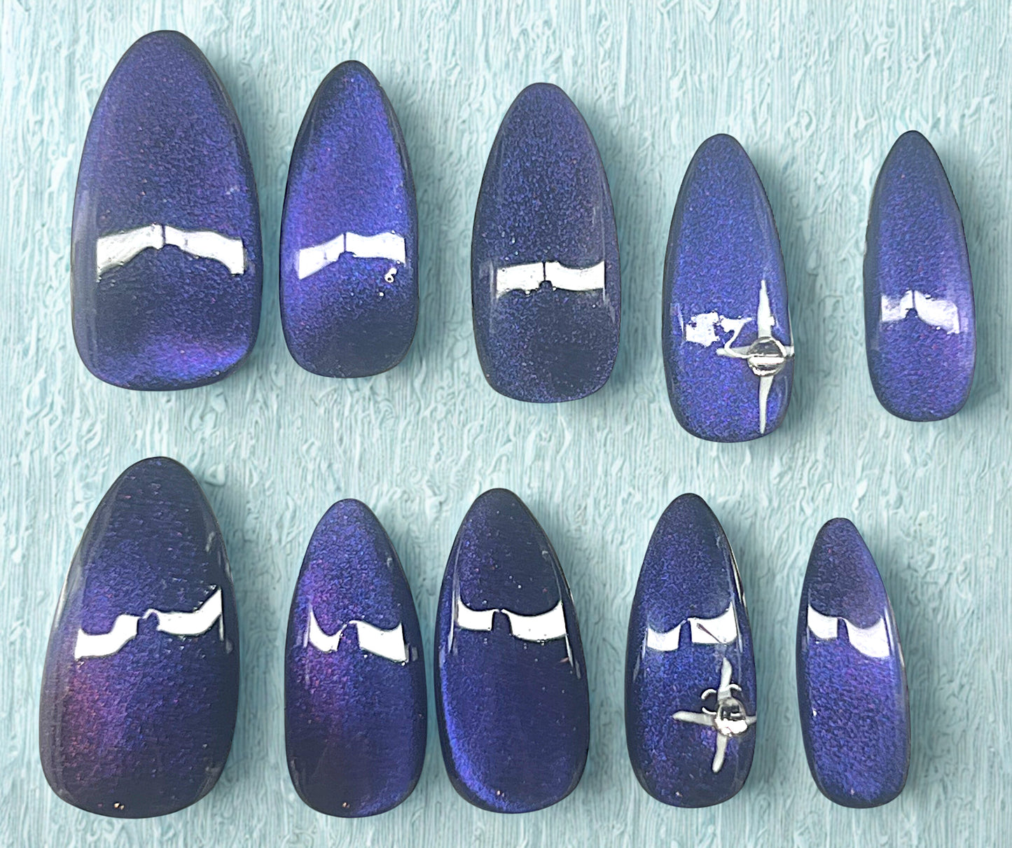 Nebula Glow 🌌 The Pulsar 9D Velvet Magnetic & Hand-Painted Star Set