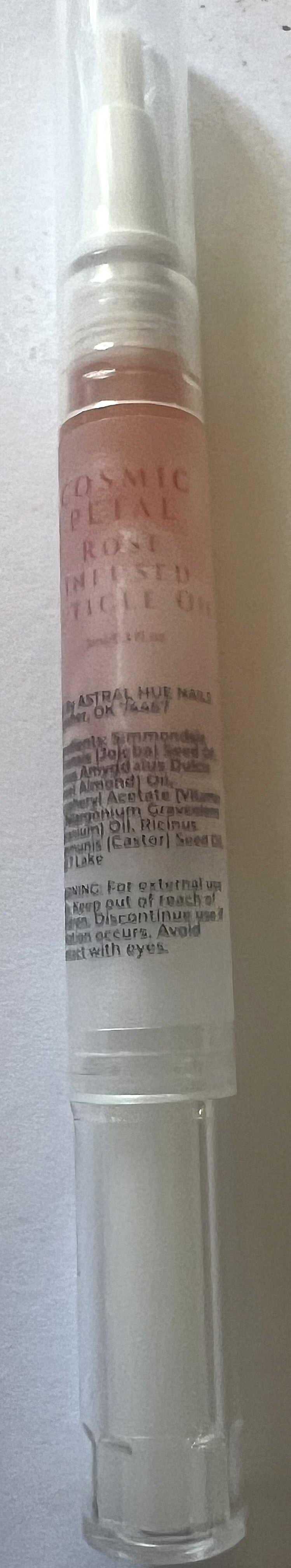 Cosmic Petal Egyptian Geranium Rose Scented Cuticle Oil Pen Jojoba Aftercare