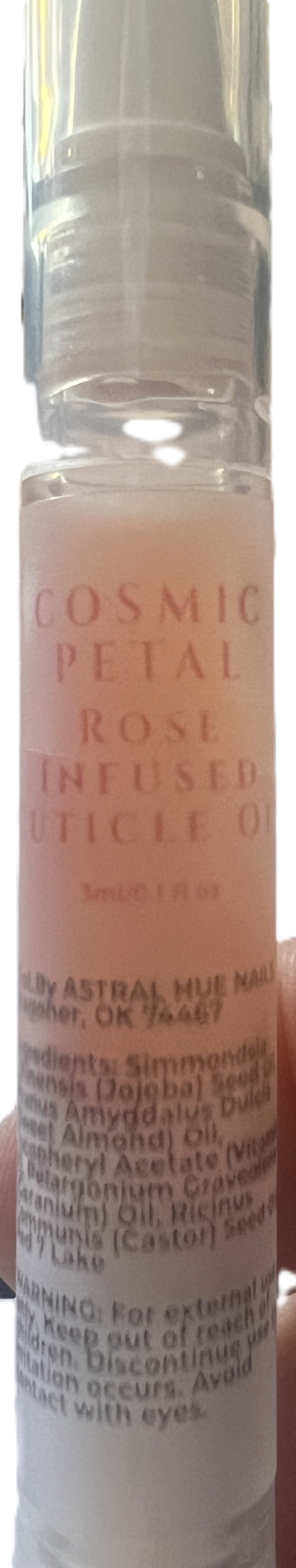 Cosmic Petal Egyptian Geranium Rose Scented Cuticle Oil Pen Jojoba Aftercare