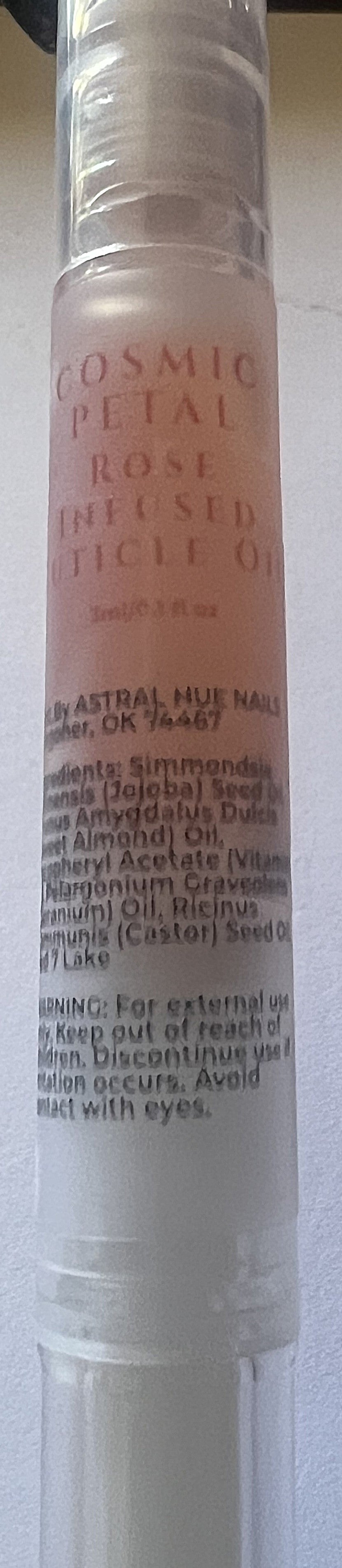Cosmic Petal Egyptian Geranium Rose Scented Cuticle Oil Pen Jojoba Aftercare
