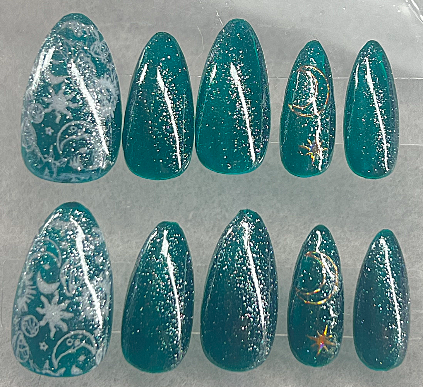 Stargazing through the Sea 🌊 Deep Space Celestial Turquoise Jelly Set
