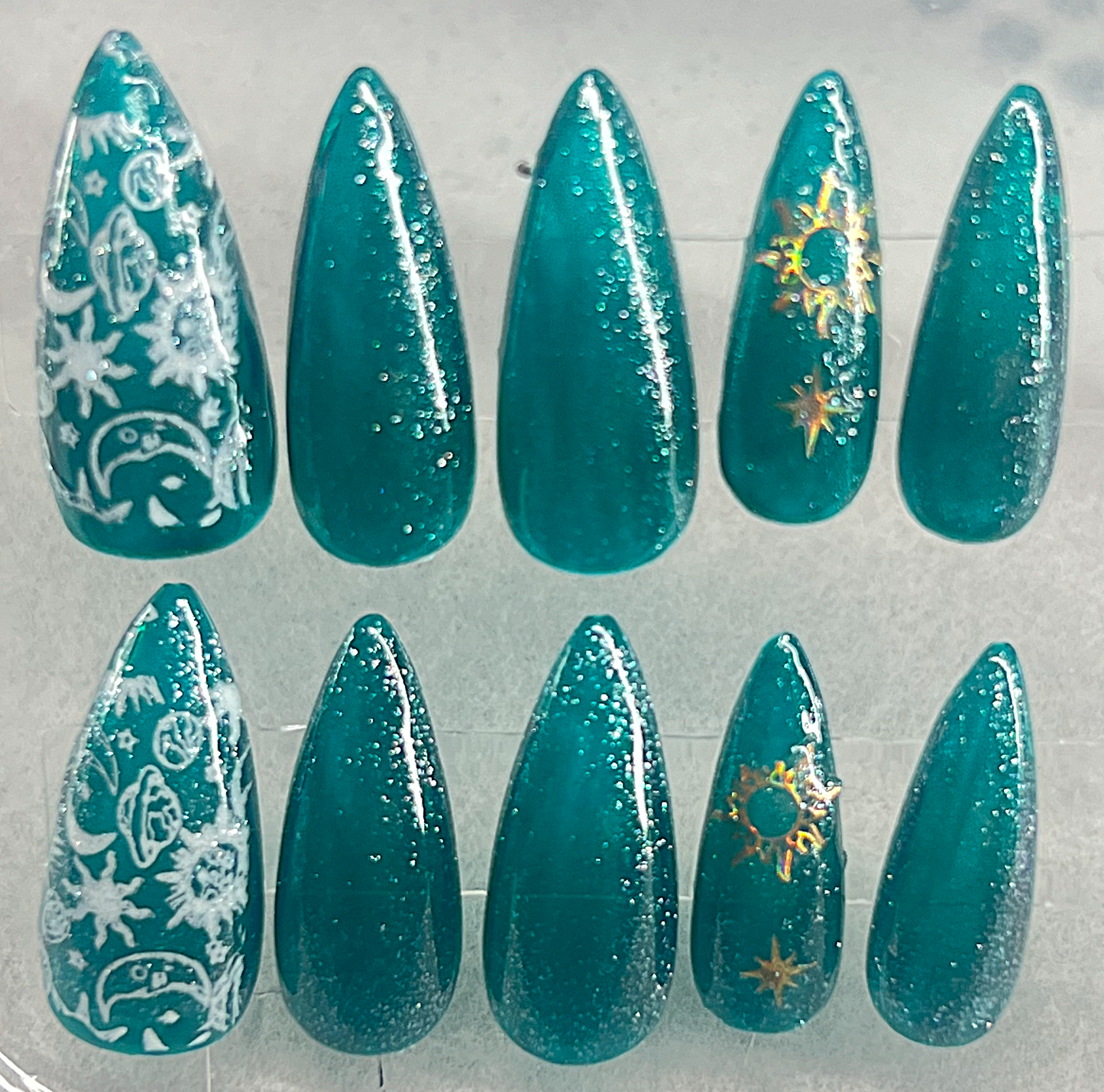 Stargazing through the Sea 🌊 Deep Space Celestial Turquoise Jelly Set