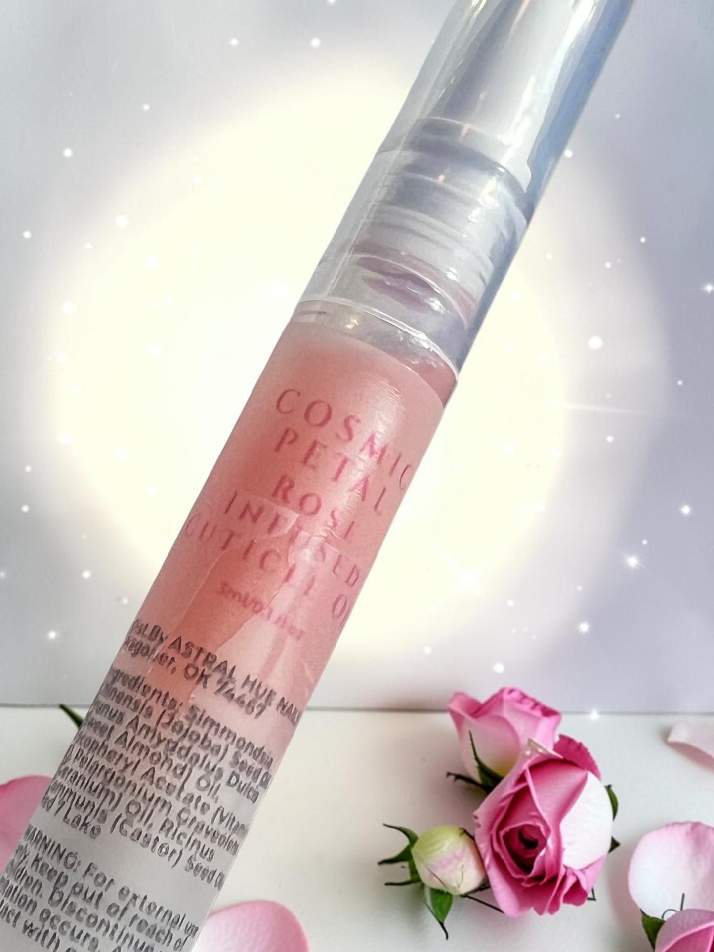 Cosmic Petal Egyptian Geranium Rose Scented Cuticle Oil Pen Jojoba Aftercare