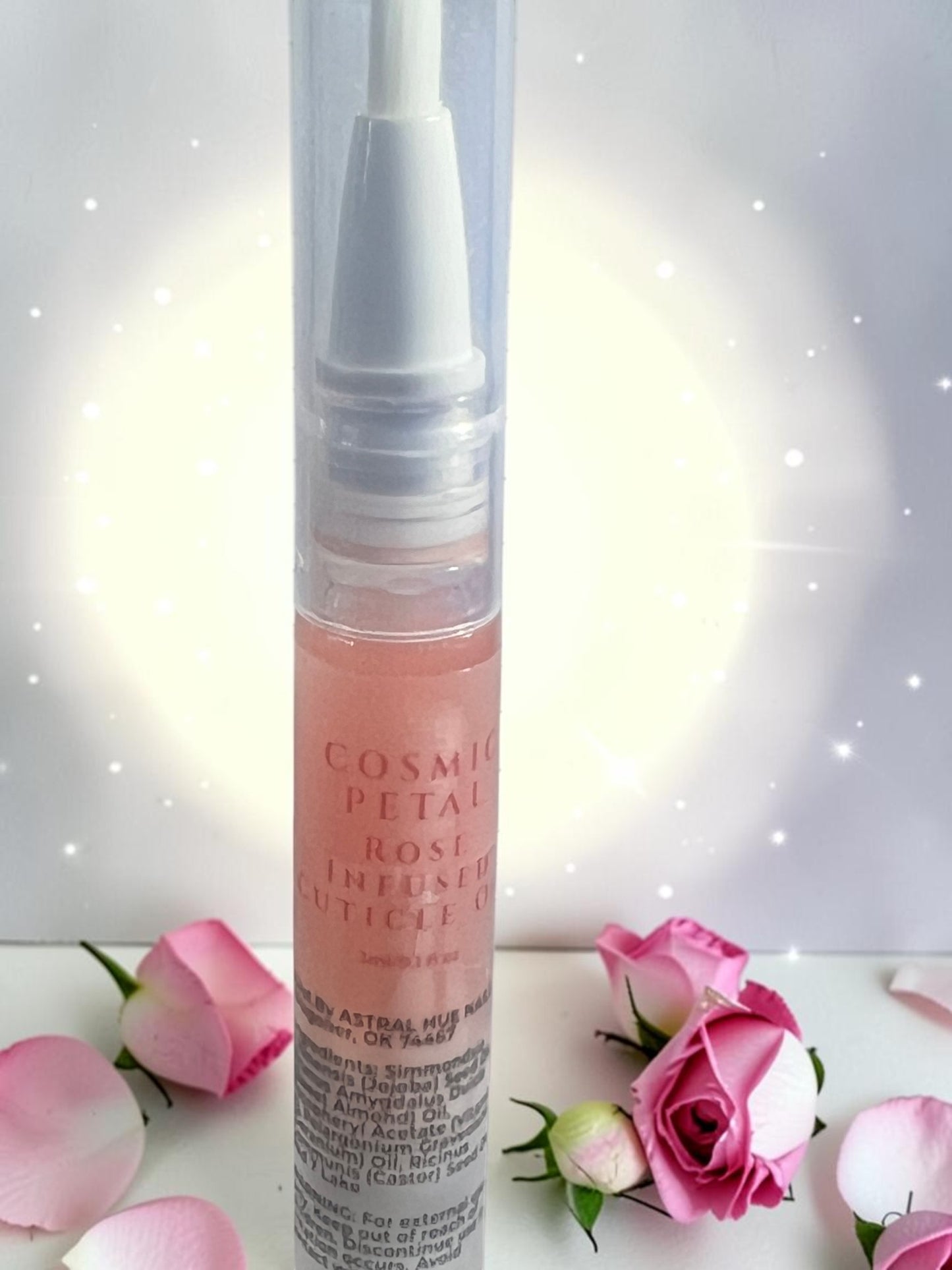Cosmic Petal Egyptian Geranium Rose Scented Cuticle Oil Pen Jojoba Aftercare