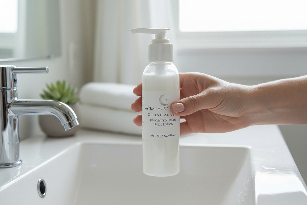 Handcrafted Hand and Body Lotion | Small Batch Daily Hydration | Astral Sakura, Lavender, Geranium, Unscented | Moisturizing Cuticle & Hand Cream 4 oz