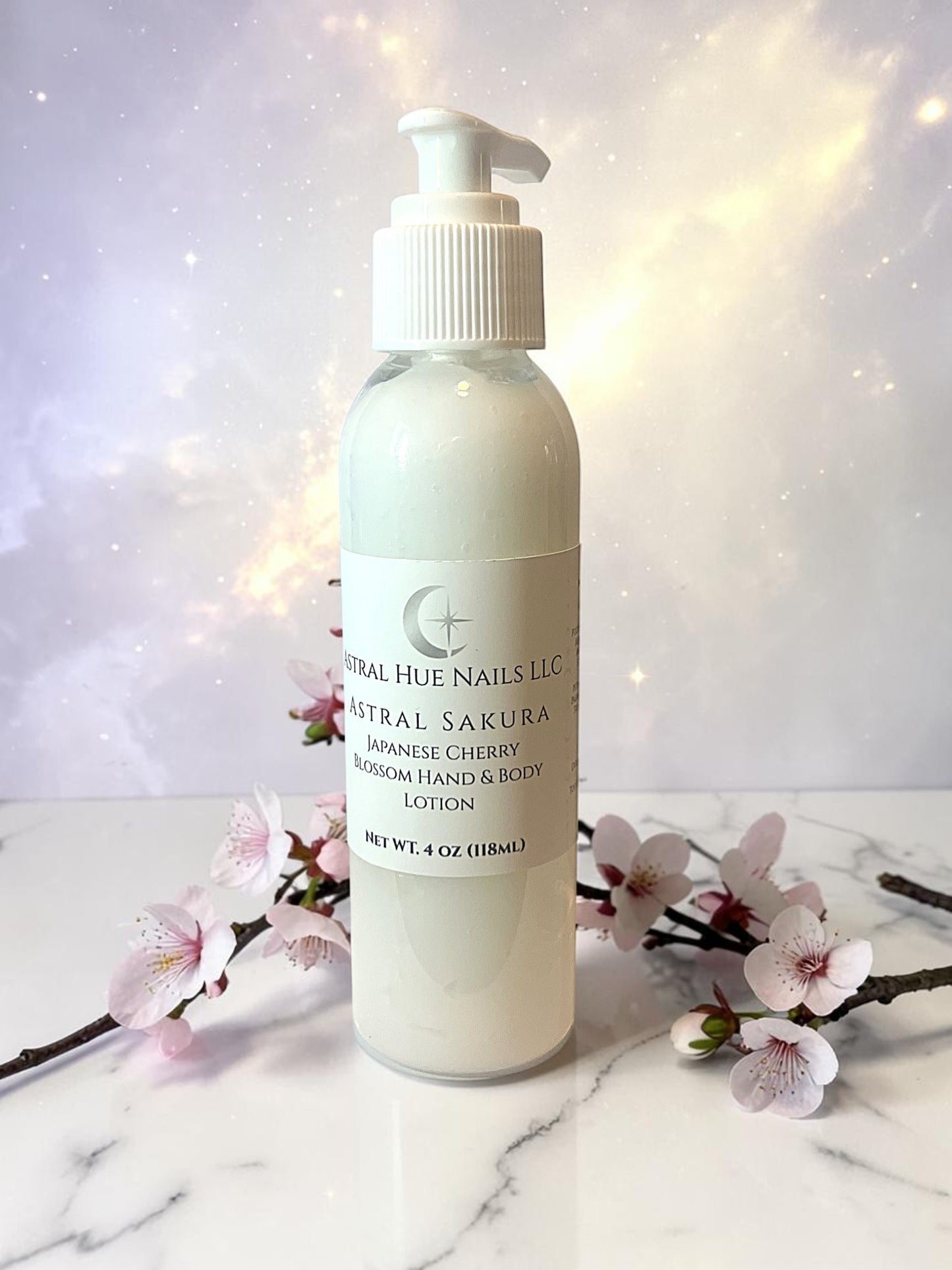 Handcrafted Hand and Body Lotion | Small Batch Daily Hydration | Astral Sakura, Lavender, Geranium, Unscented | Moisturizing Cuticle & Hand Cream 4 oz