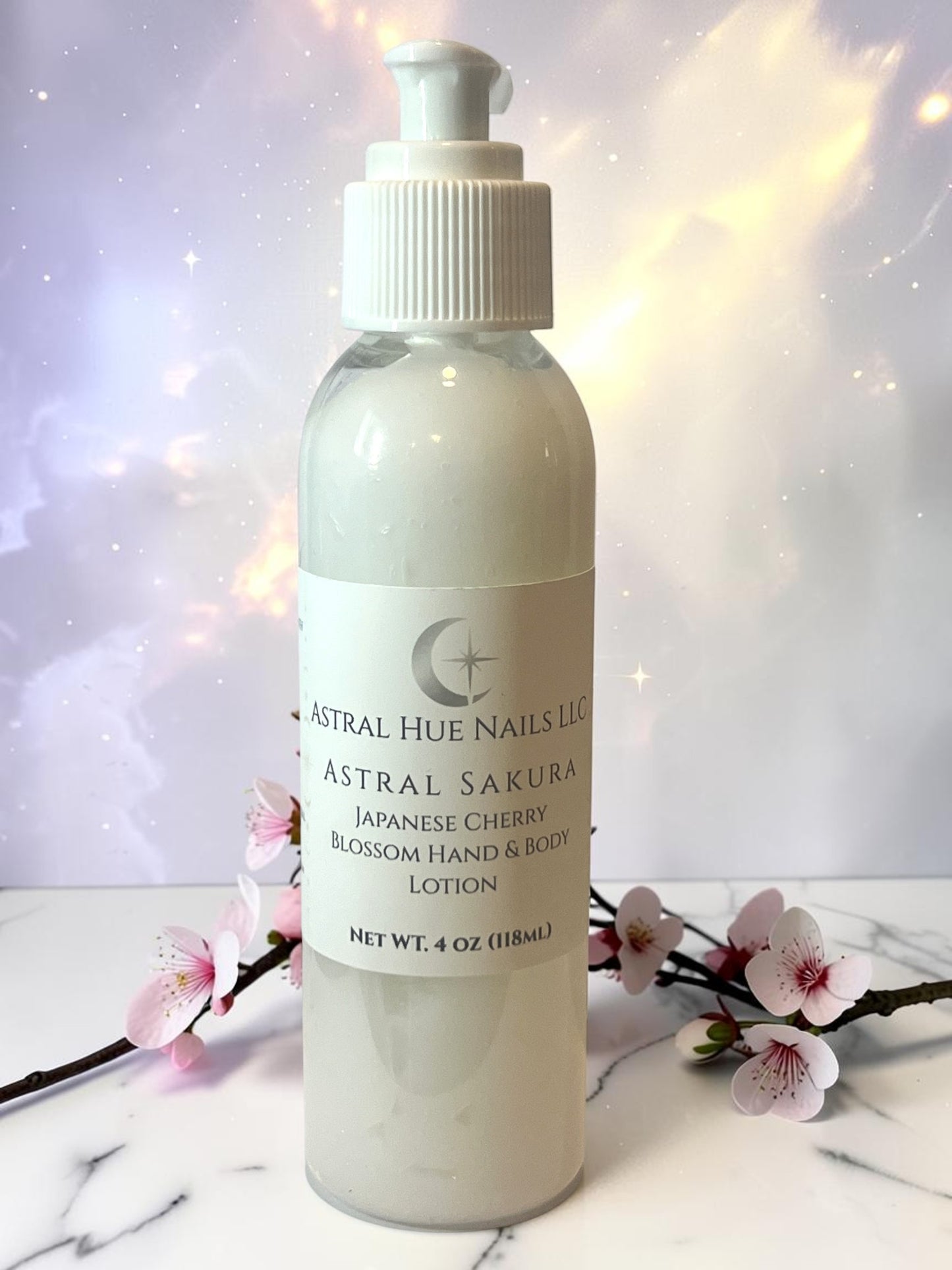 Handcrafted Hand and Body Lotion | Small Batch Daily Hydration | Astral Sakura, Lavender, Geranium, Unscented | Moisturizing Cuticle & Hand Cream 4 oz