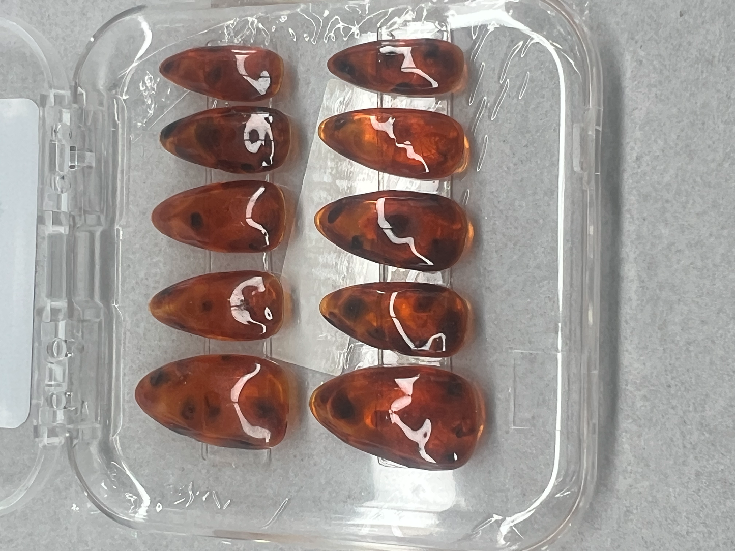 Hand-Painted Tortoise Shell Nails | Amber Jelly Layered Art