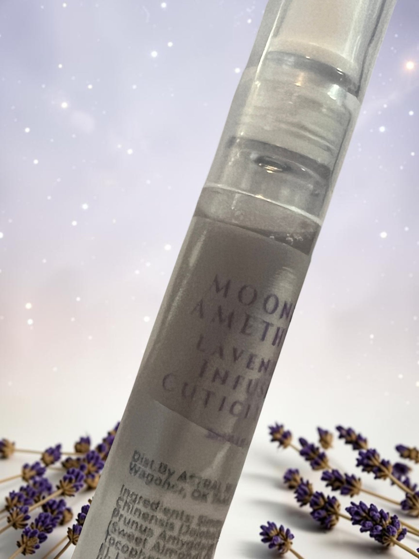 Moonlit Amethyst Calming Lavender Scented Cuticle Oil Pen Jojoba Aftercare