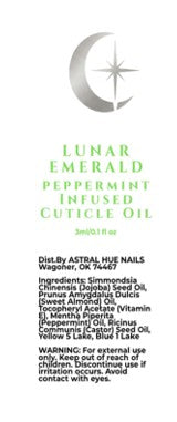 Lunar Emerald Refreshing Peppermint Scented Cuticle Oil Pen Jojoba Aftercare