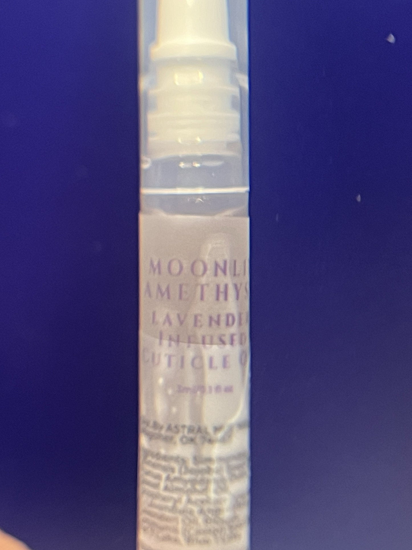 Moonlit Amethyst Calming Lavender Scented Cuticle Oil Pen Jojoba Aftercare