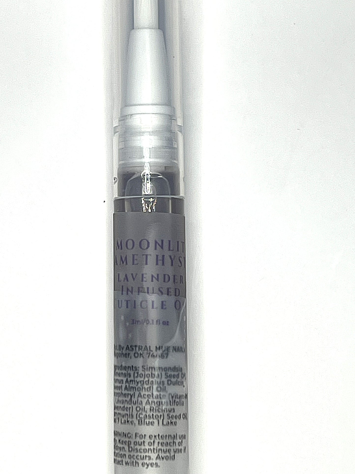 Moonlit Amethyst Calming Lavender Scented Cuticle Oil Pen Jojoba Aftercare