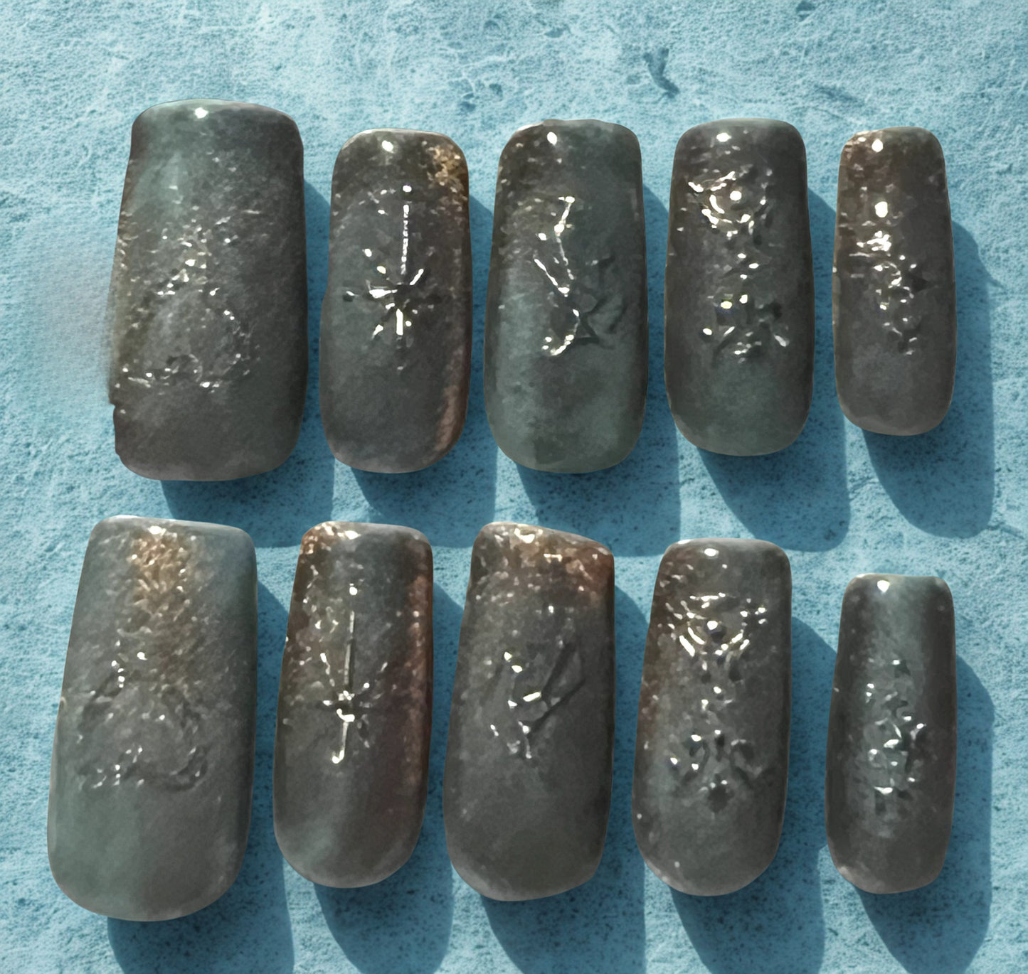 Love on the Horizon Nails | 9D Sunset Velvet Cat-Eye & Holo Art