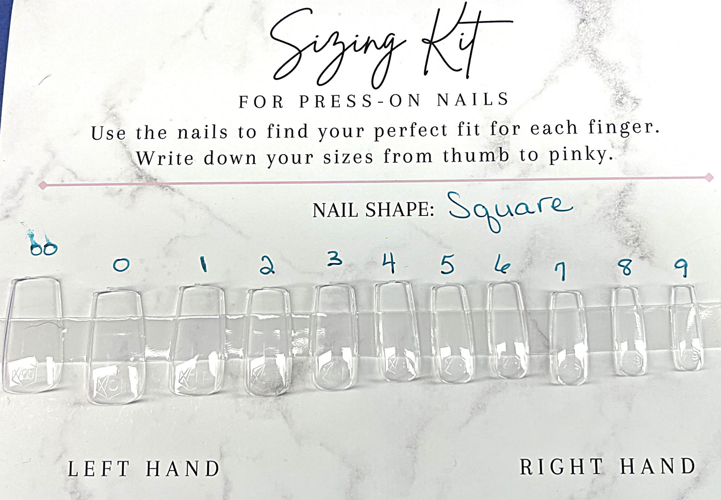 Sizing Kit + $5 Full Set Credit