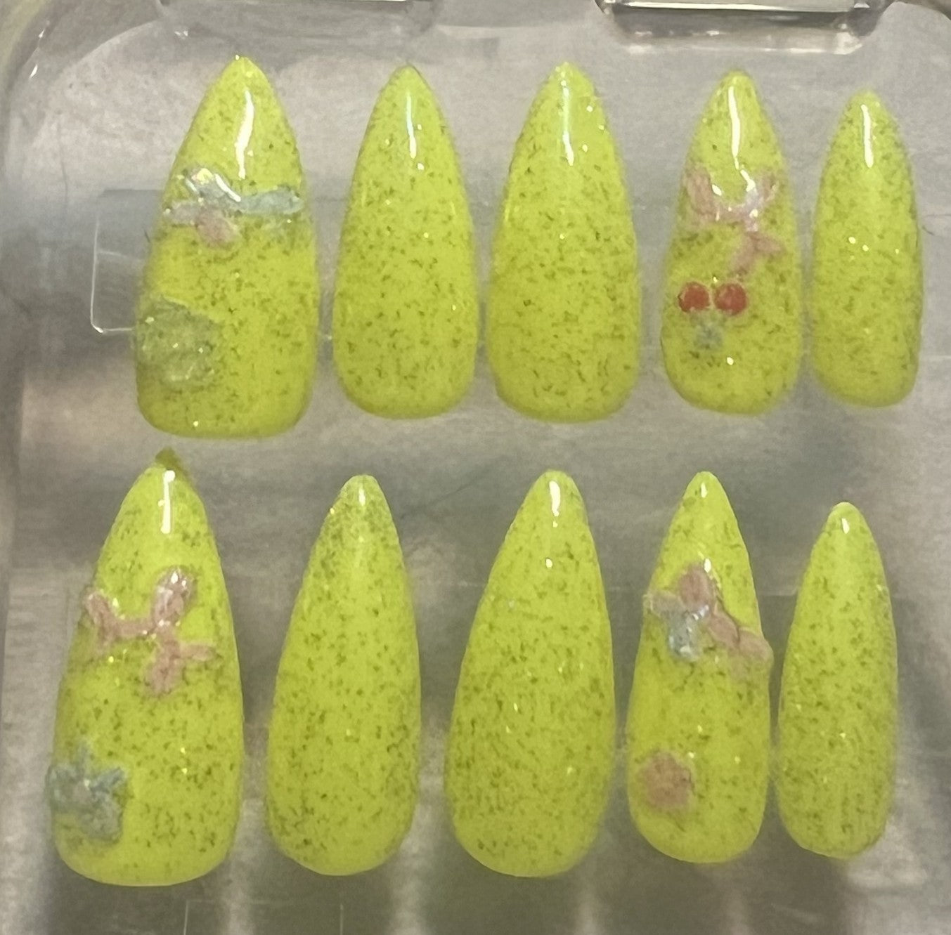 Legacy in Neon Nails | Logan Harrel Tribute Set | Bright Neon & Holo Art