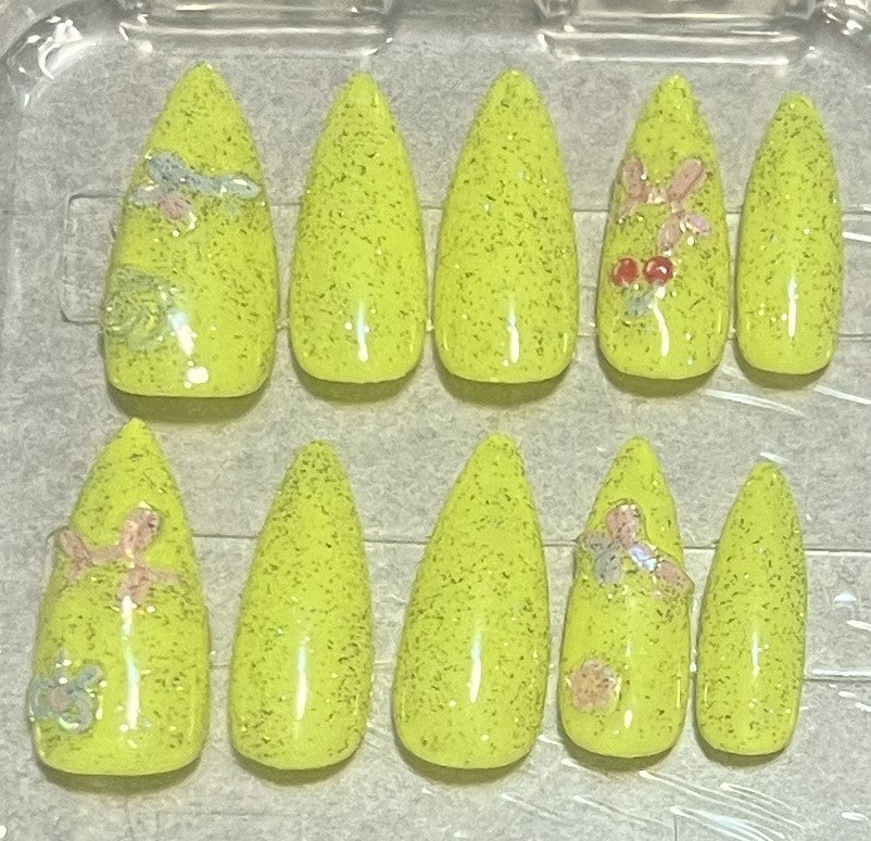 Legacy in Neon Nails | Logan Harrel Tribute Set | Bright Neon & Holo Art
